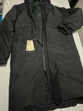 MSGM Black Men's Long Puffer Coat